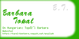 barbara topal business card